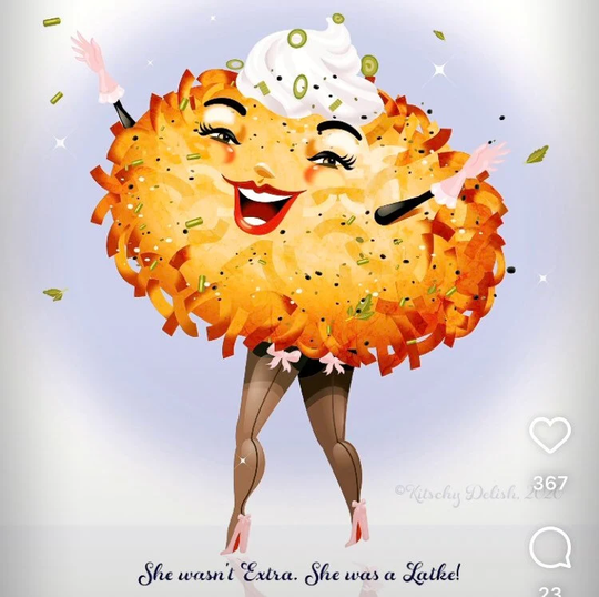 Giclee Print She Wasn't Extra, She Was A Latke, Giclee Print in 8x10