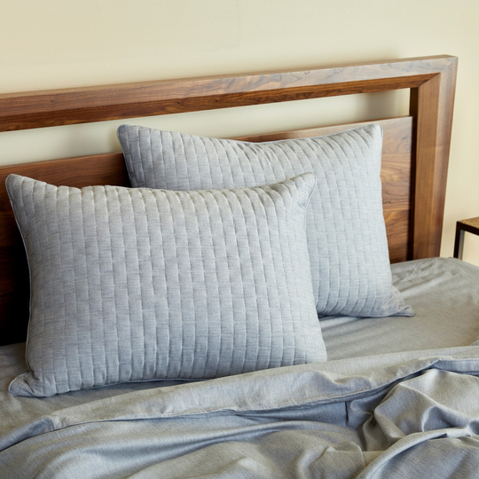 BedVoyage 2-Pack Melange by BedVoyage Silver Standard Cotton Viscose Blend Pillow Case | 11050802