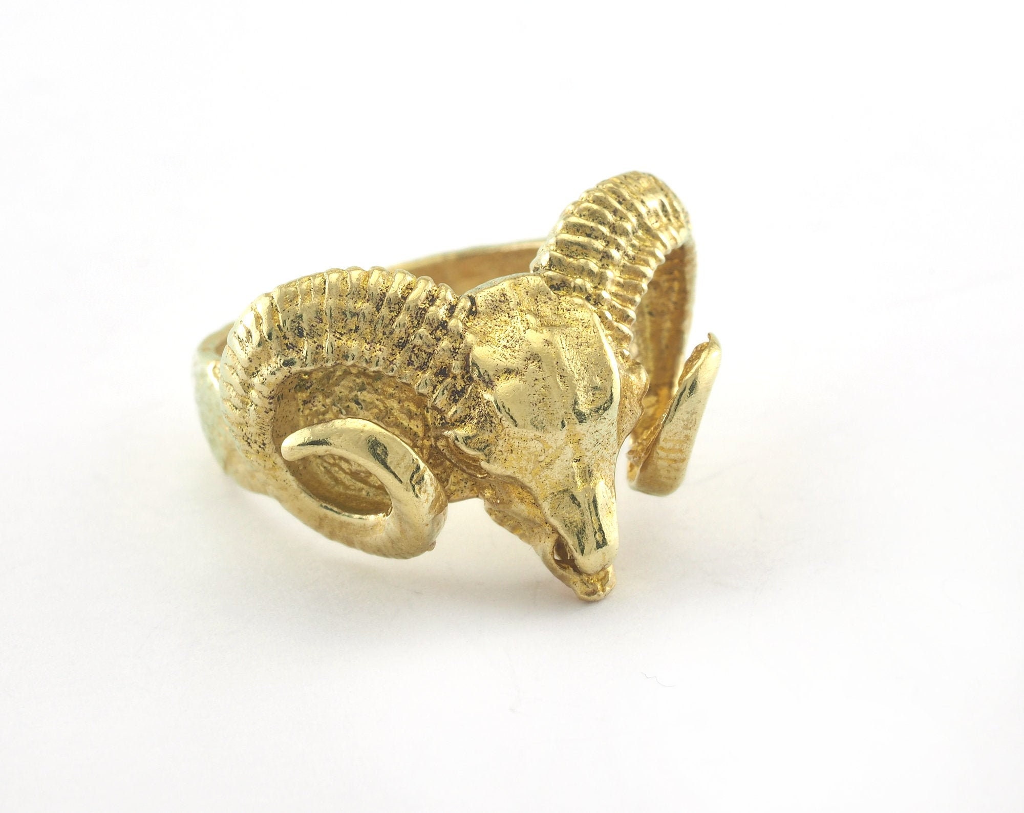 Ram Adjustable Ring Raw Brass | 17.5mm 7Us Inner Size Oz3363