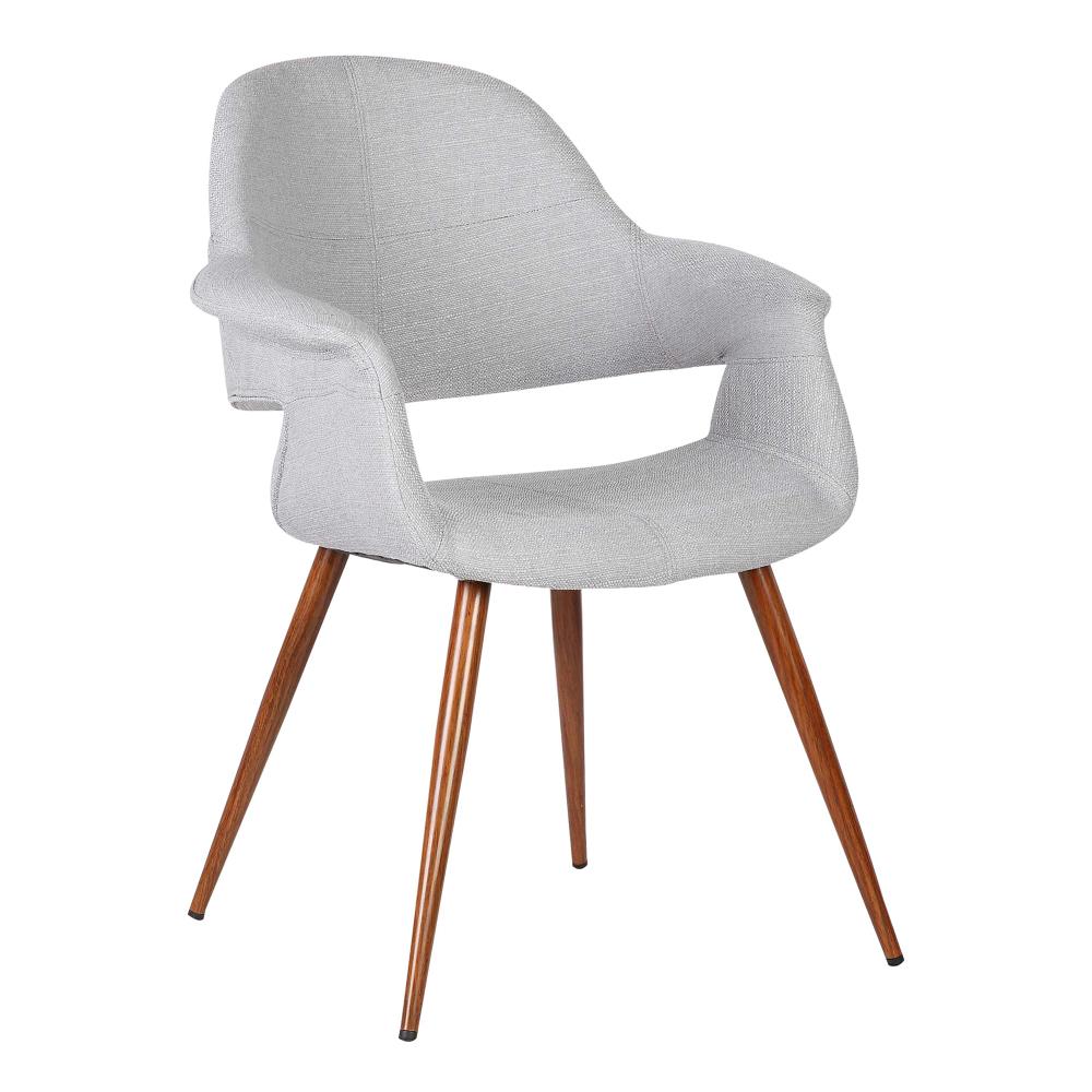 Armen Living Phoebe Contemporary/Modern Polyester/Polyester Blend Upholstered Dining Arm Chair (Wood Frame) in Gray | LCPHSIWAGRAY