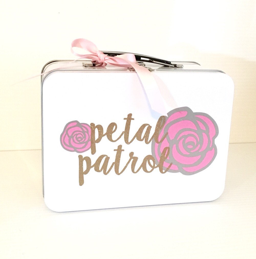 Petal Patrol Box - Complete With Coloring Book Crayons Flower Girl Basket Alternative