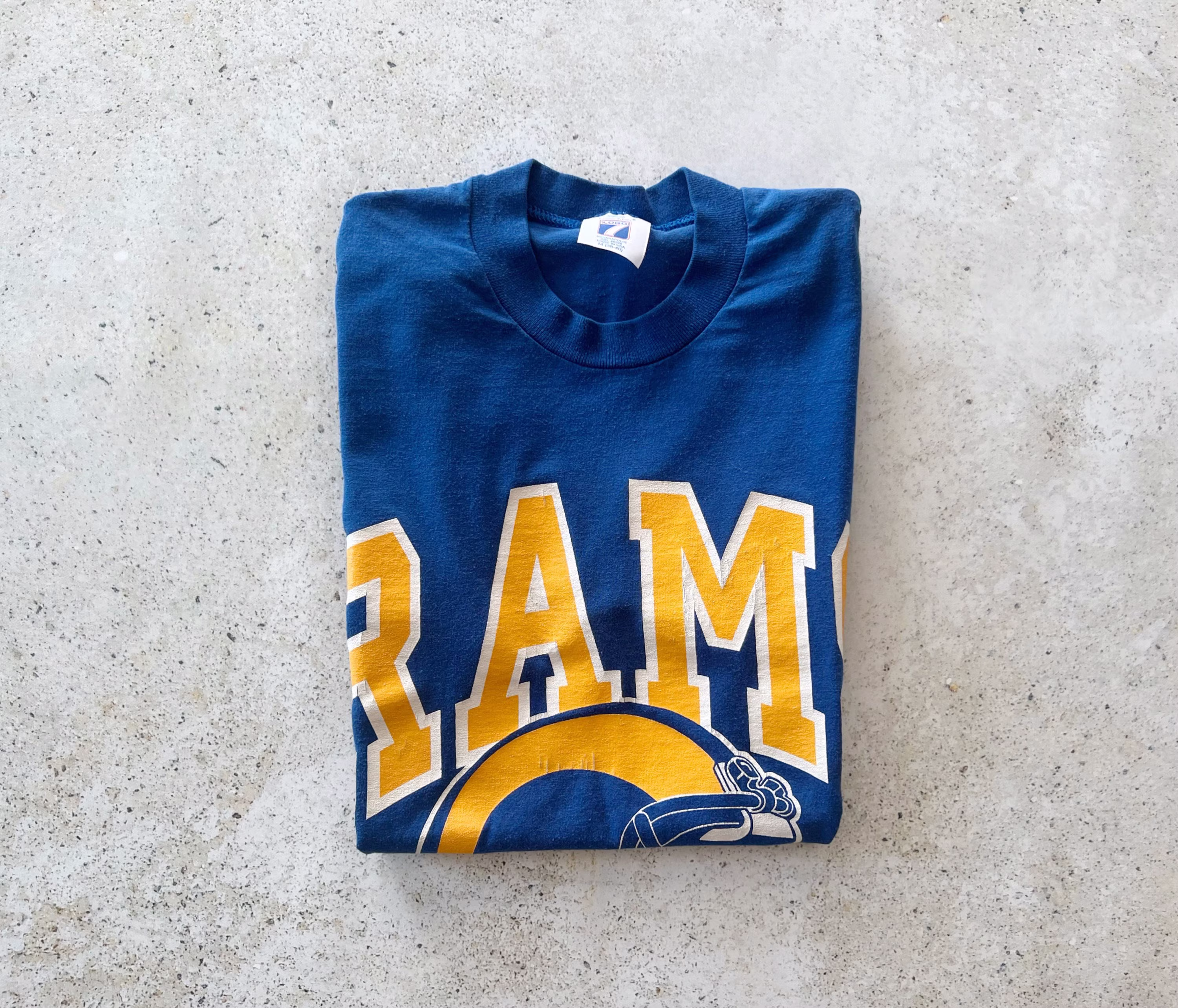 Vintage T-Shirt | La Rams Football Sports Pullover Top Shirt Graphic Tee Streetwear 80S Size M