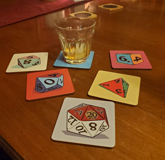 Geek Pop Rpg Dice Ceramic Coasters | Set Of 6