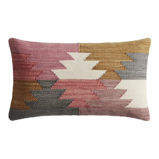 Multicolor Geo Stars Indoor Outdoor Patio Lumbar Pillow by World Market