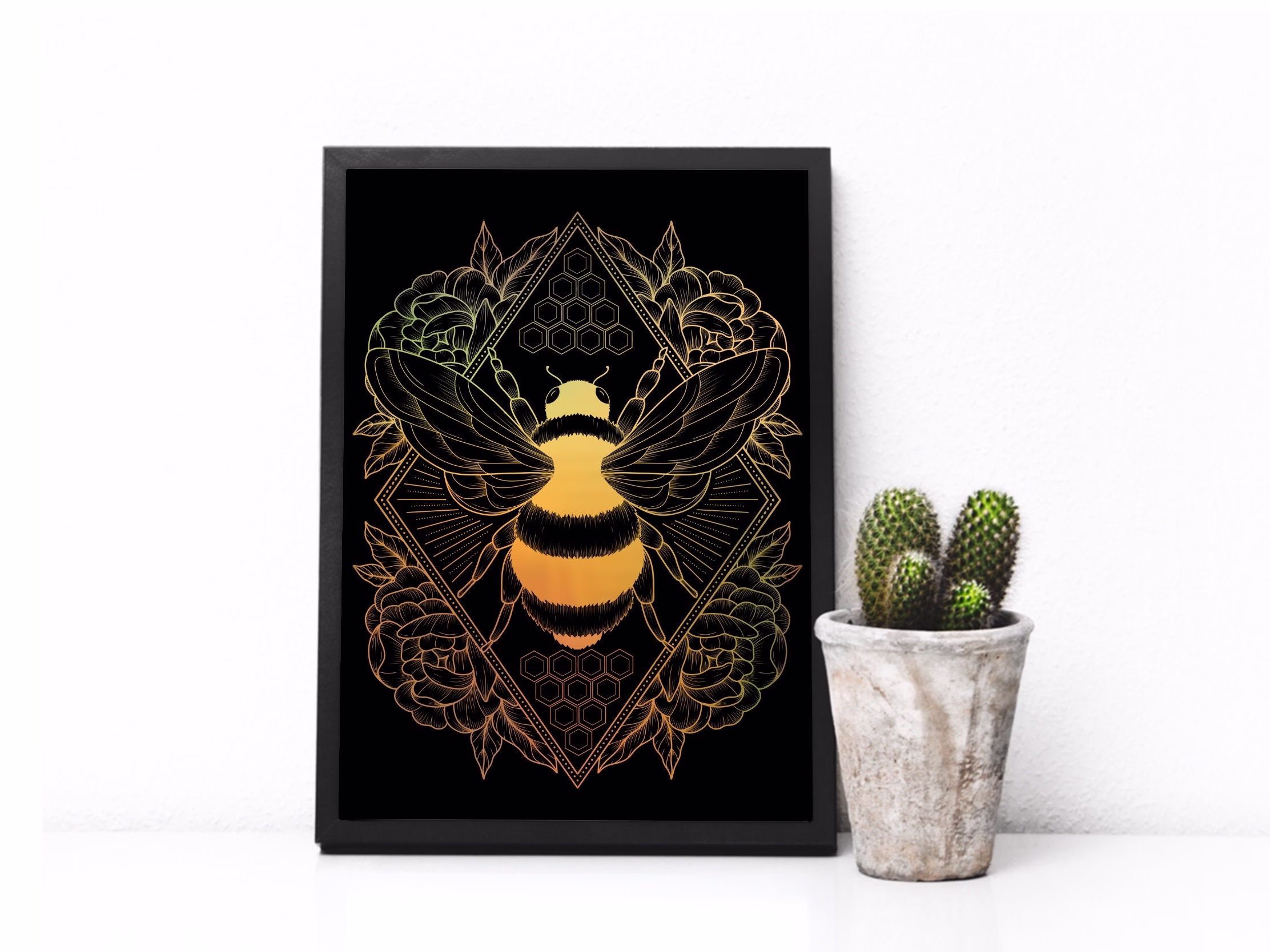 Bee Foil Print