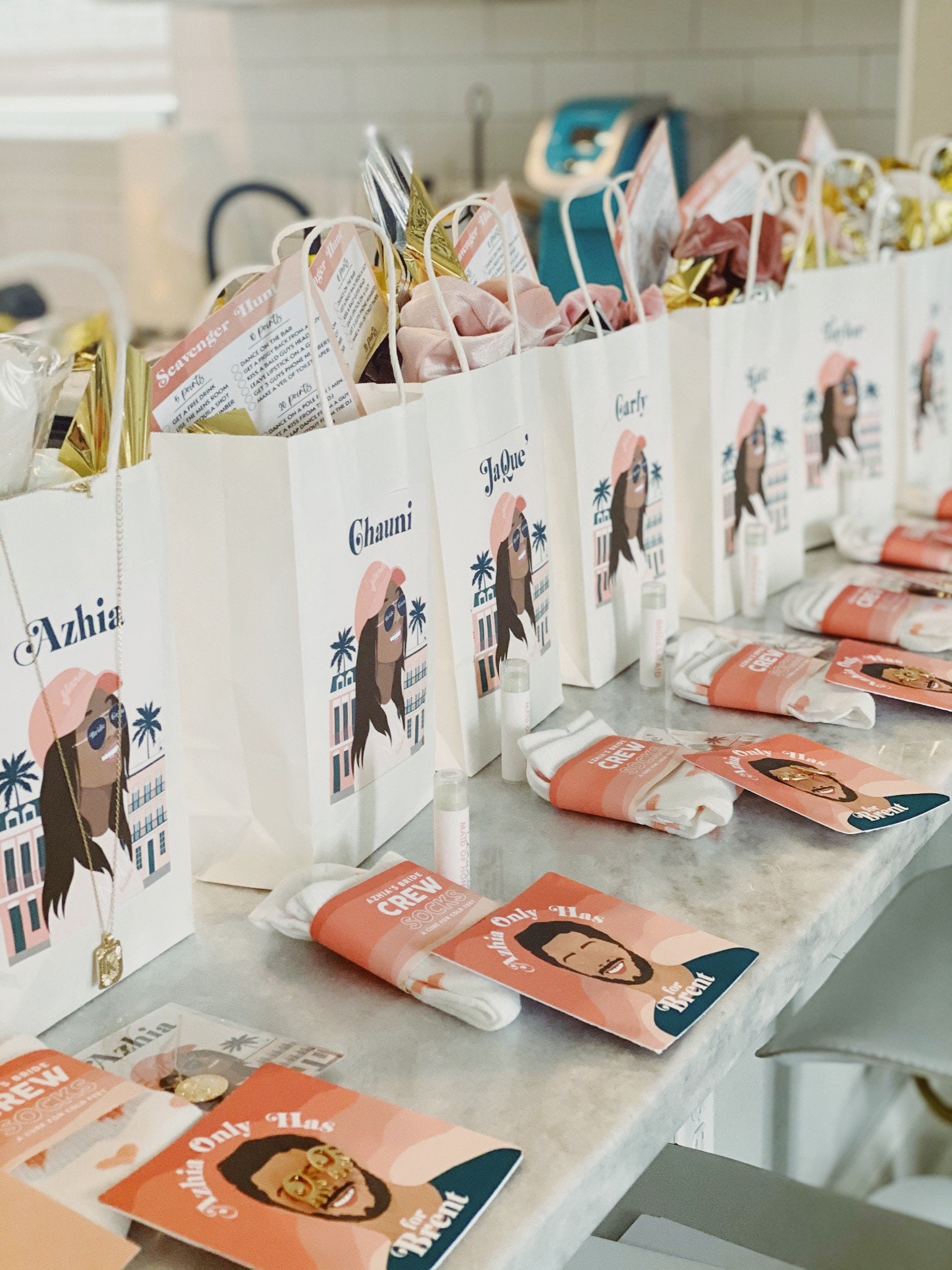 Custom Bachelorette Party Favors | Bach Gift Bags Printable Birthday