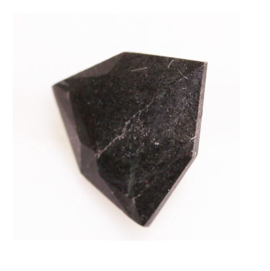 Petzite Sylvanite 1.786Cts Trillion Cut Black Gemstone 8.59 X 6.36mm H2.5-3 Montana USA T339 Loose Faceted Gem Stone Rare Triangle