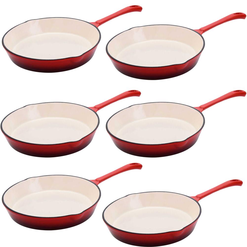 Hamilton Beach 6-Piece 9.84-in Cast Iron Skillet Set in Red | 116529