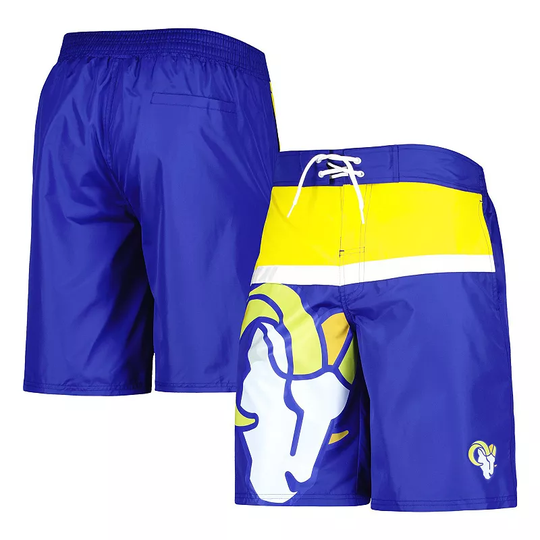 Men's G-III Sports by Carl Banks Royal Los Angeles Rams Sea Wind Swim Trunks, Size: 3XL, Blue