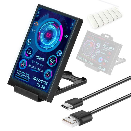 3.5 Inch Ips Type-c Secondary Screen Computer Cpu Gpu Ram Hdd Monitorusb Display for Freely Aida64