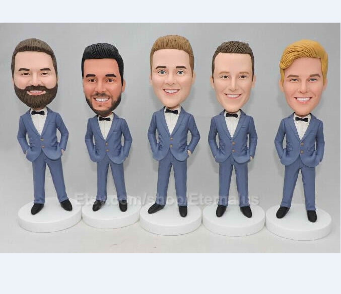Groomsmen Gifts Custom Groomsmen Gifts, Groomsman Set Of 5 Bobbleheads