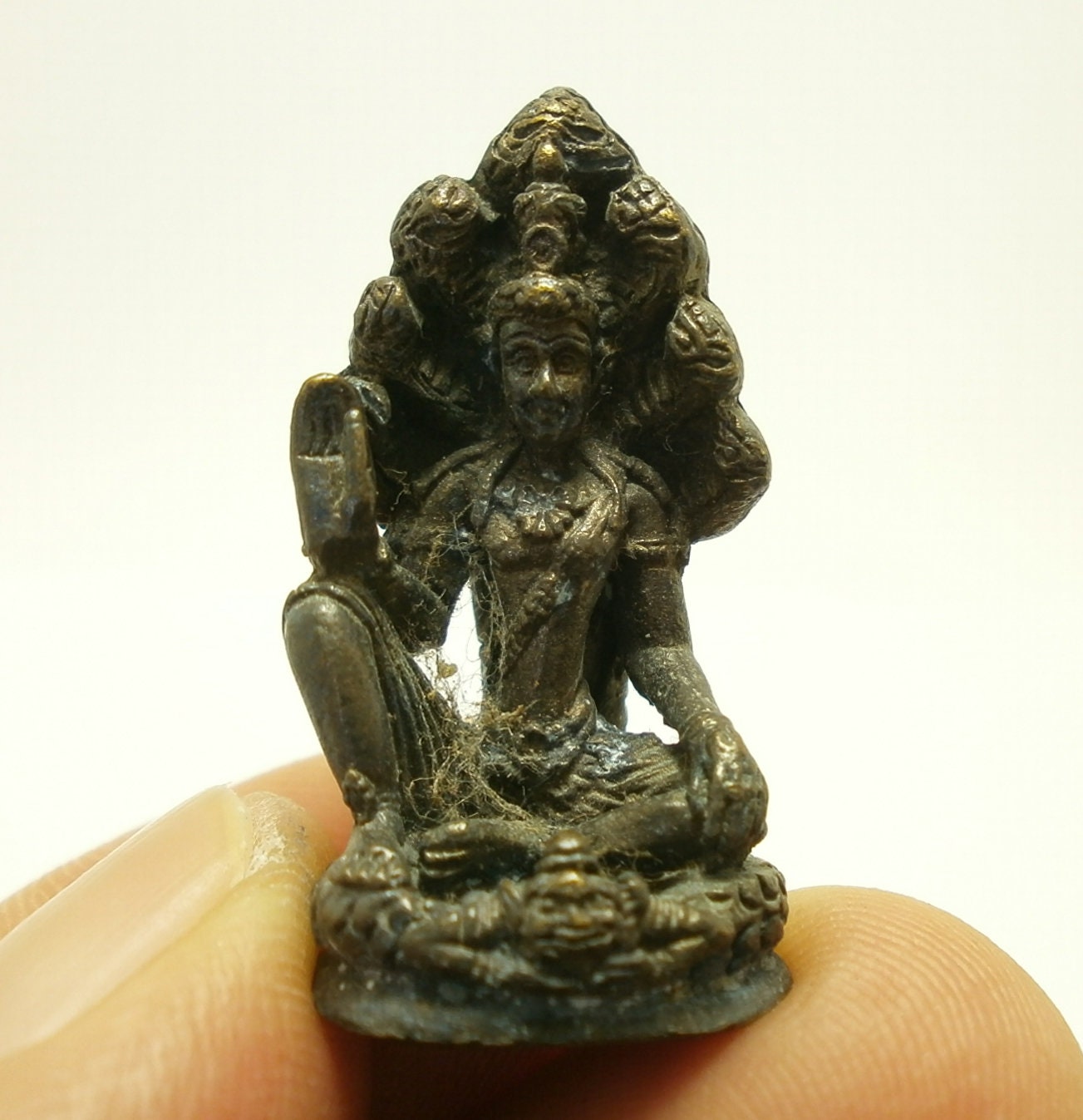 Jatukam Rama Thep The King Of South Sea Riding Rahu Om Moon Protected By 7 Heads Naga Miracle Maker Mini Amulet Thai Talisman Thailand Gift