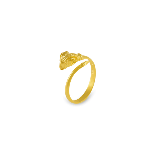 Small Ram Ring, 14K Gold, Handmade Ancient Greece, Golden Ram, Symbols, Animal Lovers, Anniversay Gift, Gift For Her