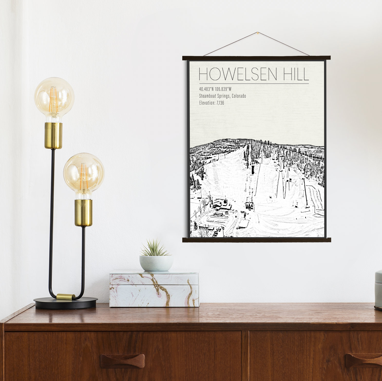 Howelsen Hill Colorado Ski Resort | Hanging Canvas Of Printed Marketplace
