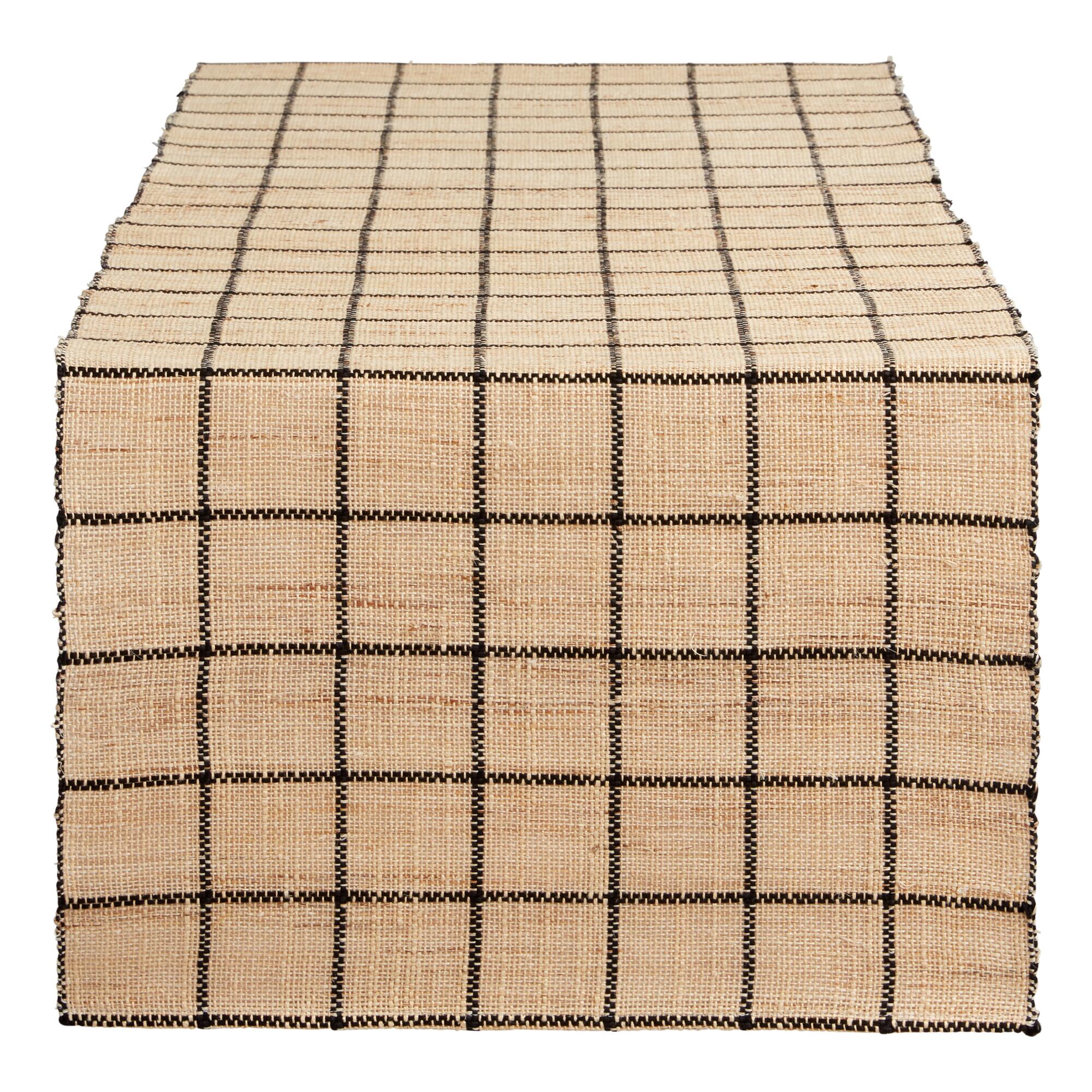 Natural Fiber Windowpane Table Runner - Small by World Market