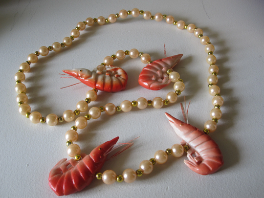 Long Shrimp Pearl Necklace