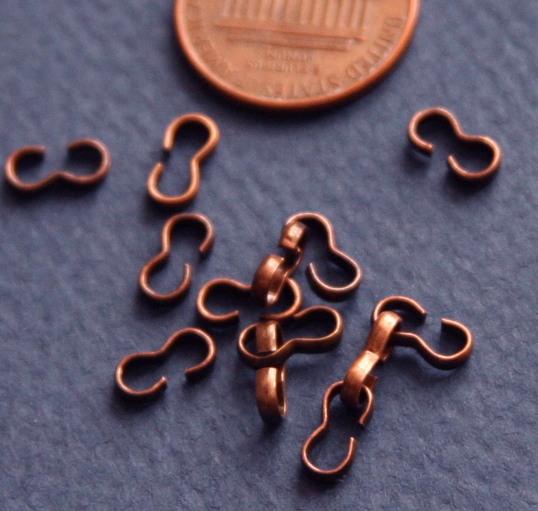 50 Pcs Antique Copper 3 Shape Connector Links 8x4mm