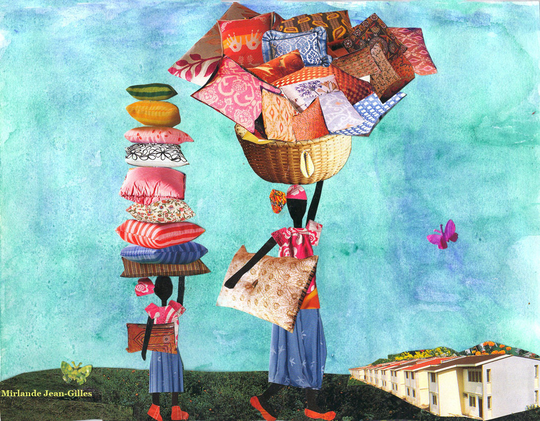Comfort Bringers. Haiti. Collage. Print. African American. 10 X 8 Art