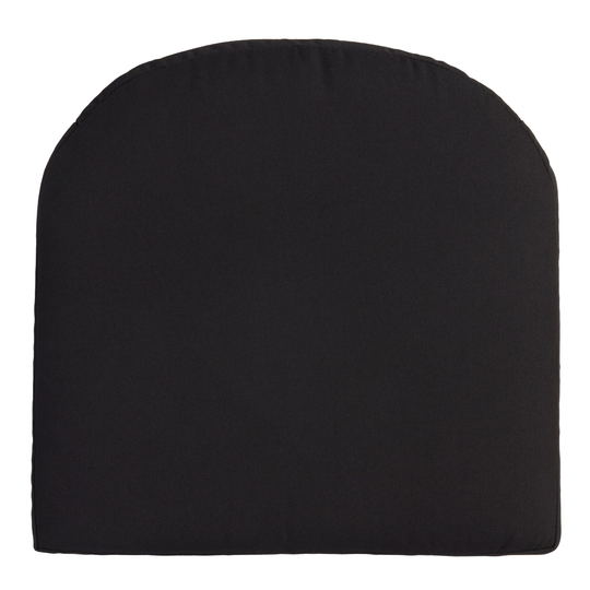 Sunbrella Black Canvas Gusseted Outdoor Patio Chair Cushion - Acrylic by World Market