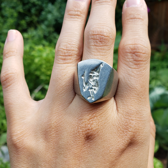 Gnome Wax Seal Signet Ring