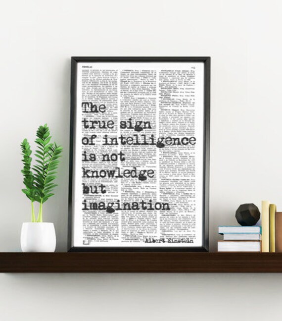 Albert Einstein Inspirational Quote Print, Gift, Motivational College Dorm Poster Print Tyq006
