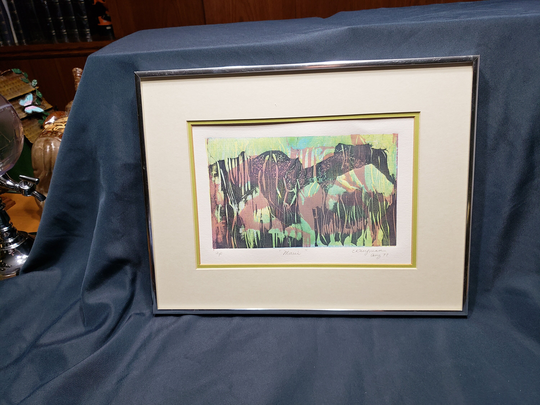 Watercolor "Maui" Painting By Carole Richard Kaufmann Michigan Artist 1977