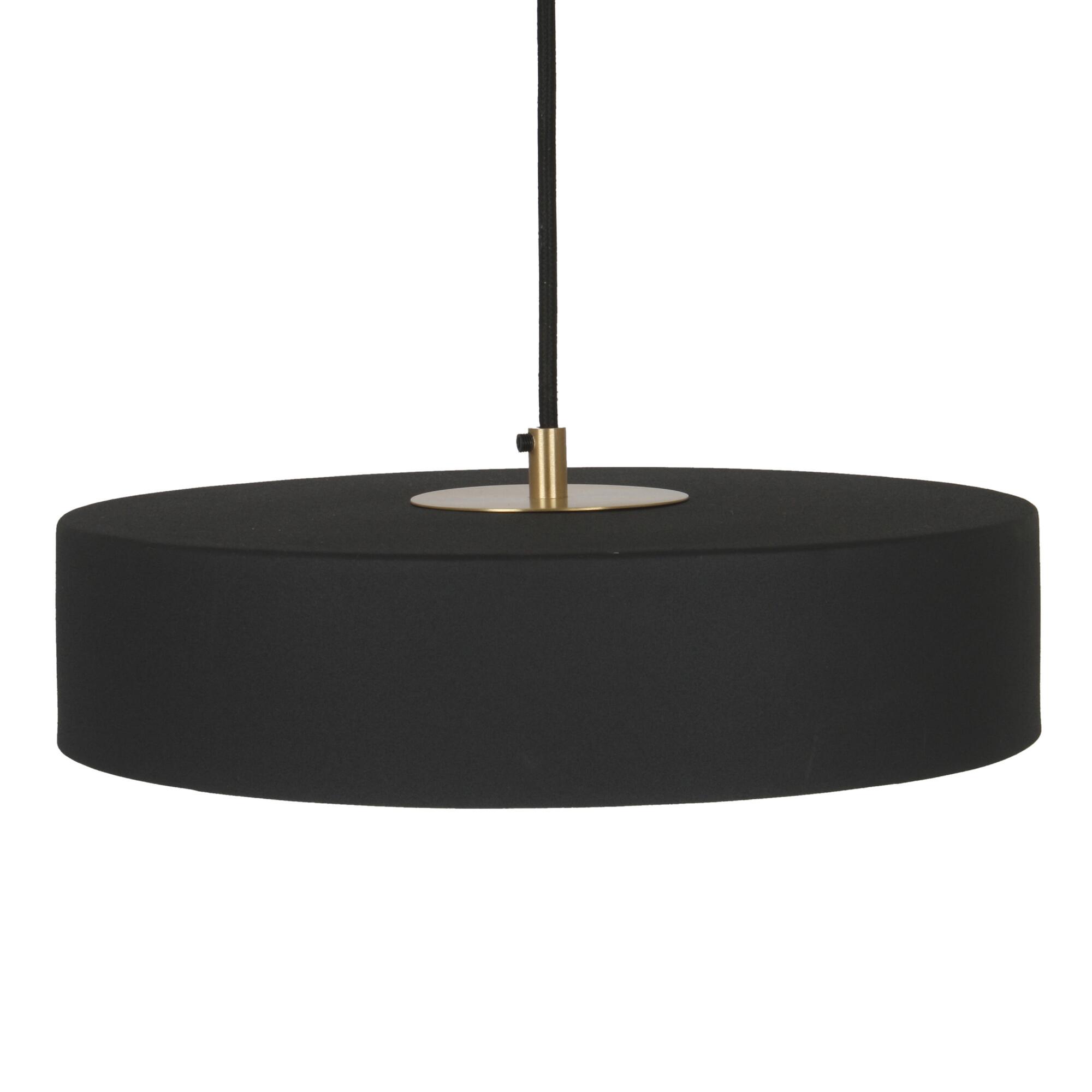 Black Iron And Brass Circle Kingsley Pendant Lamp by World Market