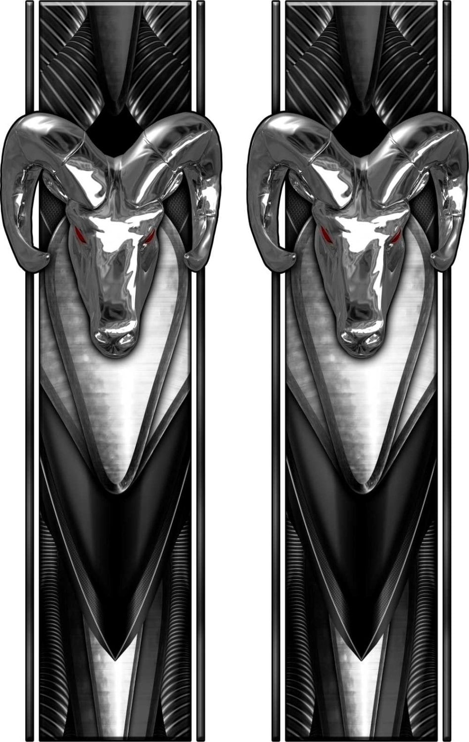 Wicked Ram Dodge Truck Bed Band Race Stripes Decal Sticker Graphics
