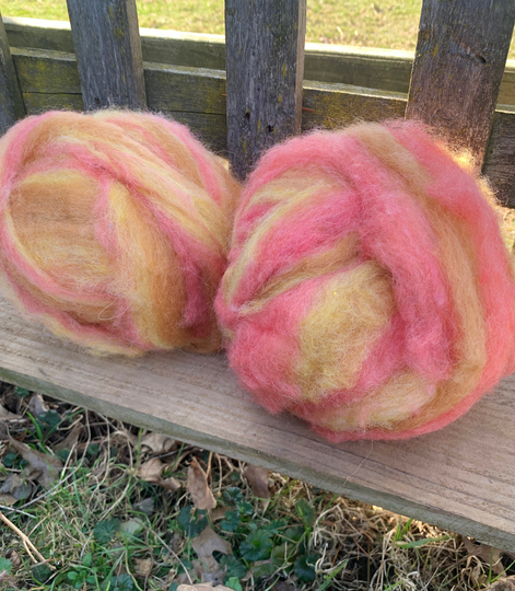 Alpaca Wool Blend Roving For Spinning & Felting, 4 Ounces, Desert Dawn