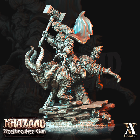 Dwarf Fighter - Steelbreaker Ram Riders 5 Poses-Unpainted Mini For Ttrpgs | D&d, Dnd, Dungeons & Dragons, Pathfinder, Frostgrave