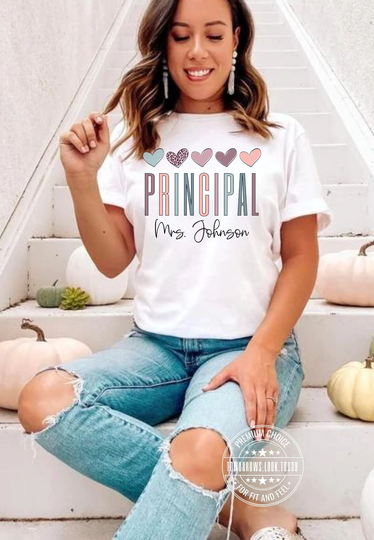 Principal Shirt Personalized Tshirt, Elementary School Principal, High Superintendent Gift, Cute Shirts