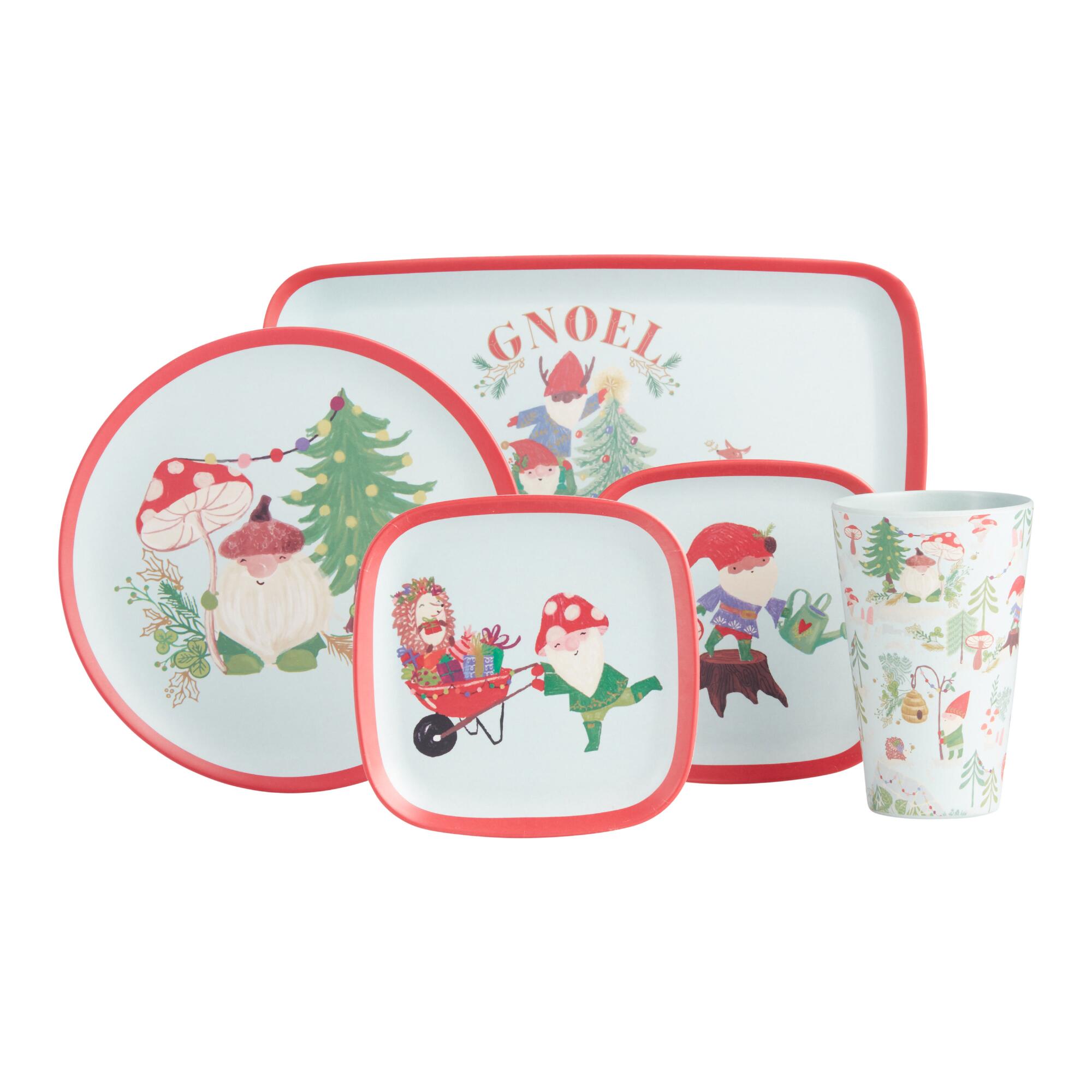 Woodland Gnome Bamboo Fiber Dinnerware Collection by World Market