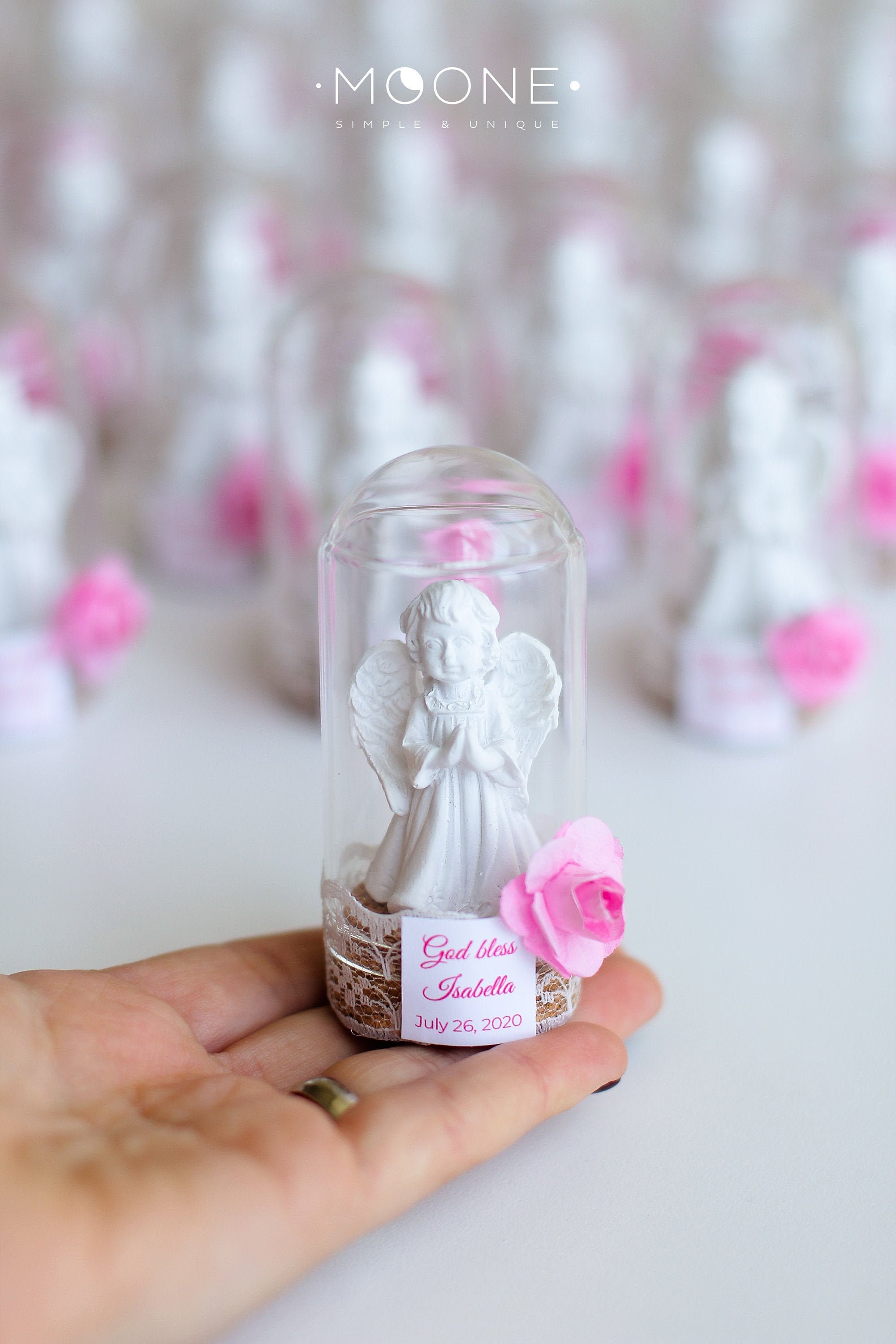 10Pcs Personalized Baptism Favors, Gift Girl, Christening Favor, Baby Shower Party Angel Boy