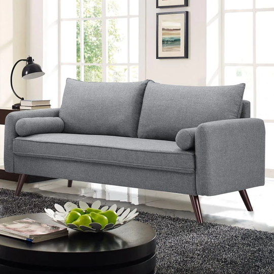 Lifestyle Solutions Casual Grey Polyester/Blend Sofa in Gray | LSCA569GR