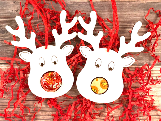 Reindeer Chocolate Holder Ornament, Christmas Gift, Candy Truffle Gift For Teachers