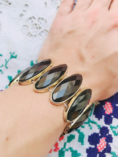 Vintage Bracelet, Stone Bohemian Shepherdess Southwest Gift For Her