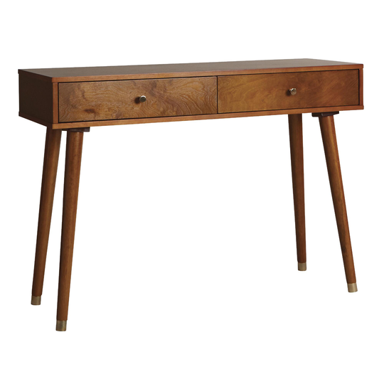Light Walnut Wood Caleb Console Table: Brown by World Market