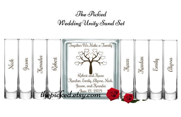 Wedding Unity Sand Ceremony Set Blended Family Together We Make A Family-Blended Family-Tree-Tpuwus63-A