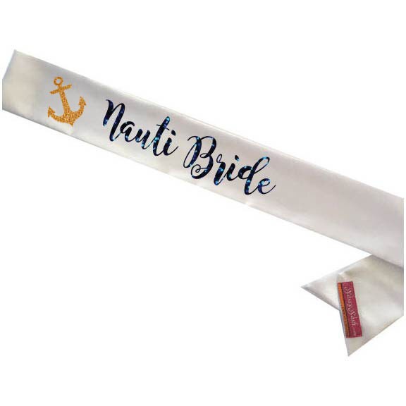 Custom Nauti Bride Sassy Sash/Nautical Theme Bachelorette Sash Future Mrs To Be Hen Night Gift