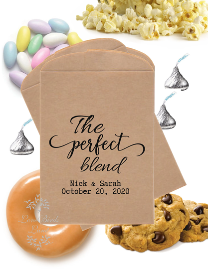 Save 30% Off 24 Perfect Blend Favor Bags Confection Donut Coffee Treat Candy Bar Wedding Party #weddingfavors #favorbags