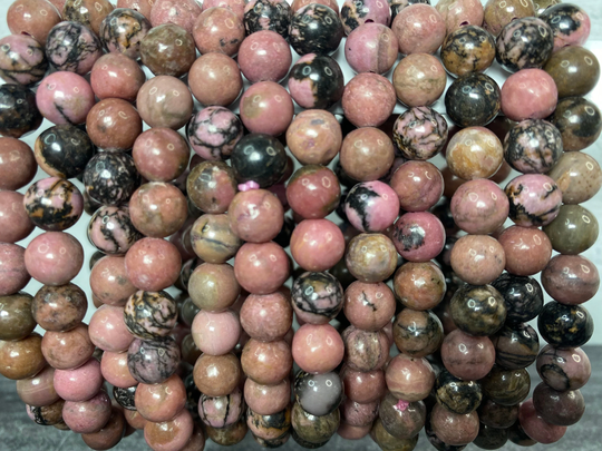 Rhodonite Bracelet 8mm | Natural Crystal