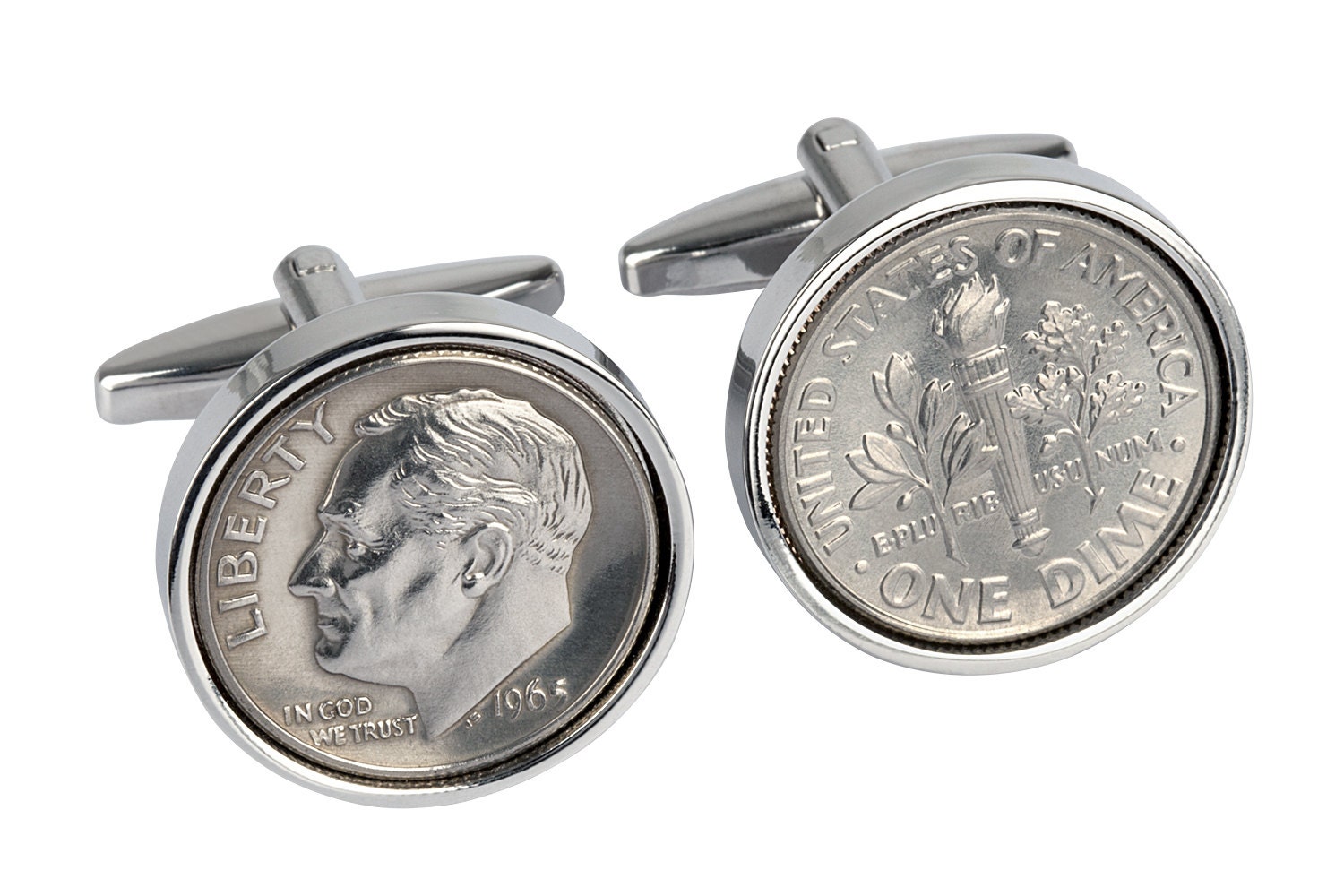 56Th Birthday Gift For Men, 1965 Mint Us Coin Cufflinks, Gift, Lucky Year