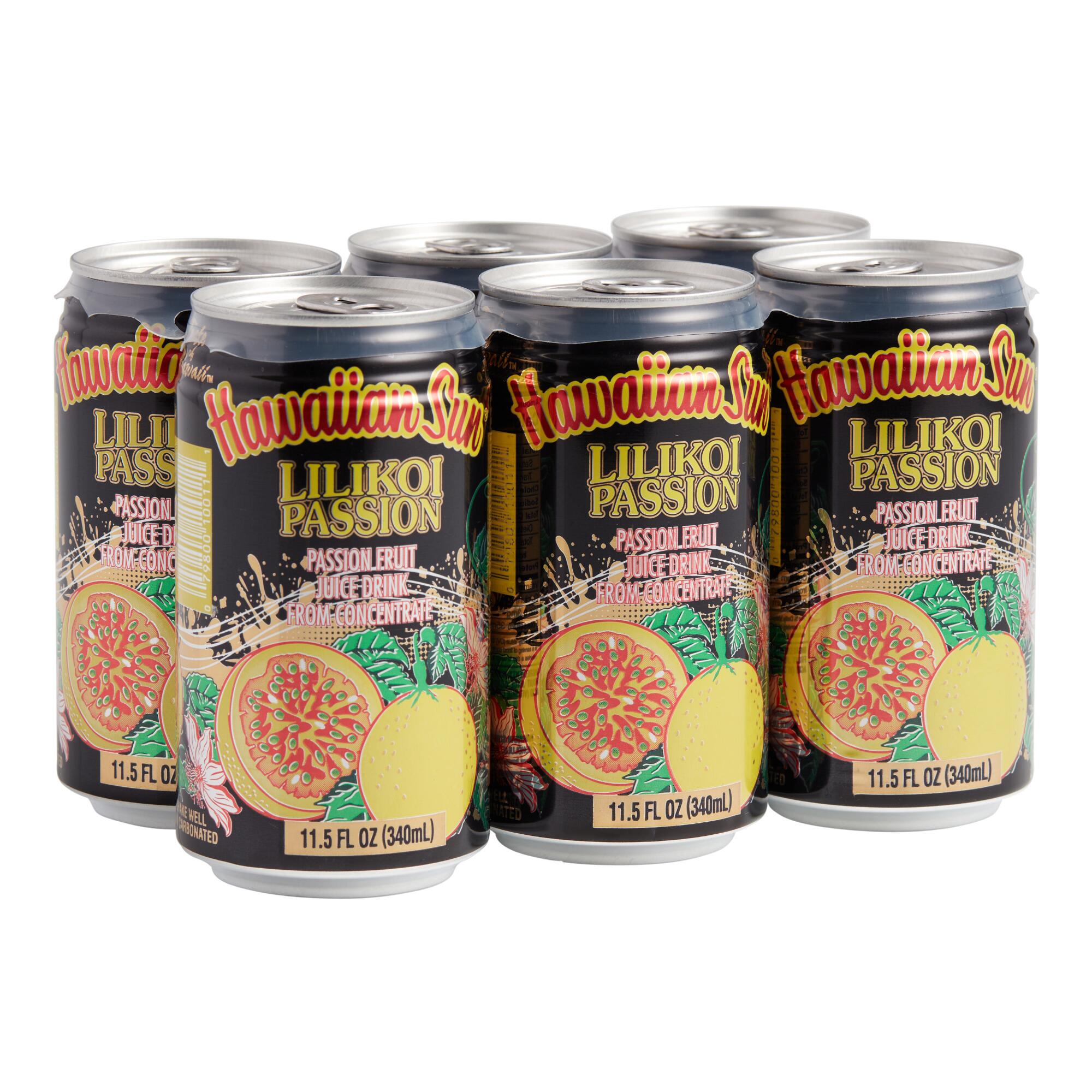 6 Pack Hawaiian Sun Lilikoi Passion Juice Drink Set Of 4 by World Market