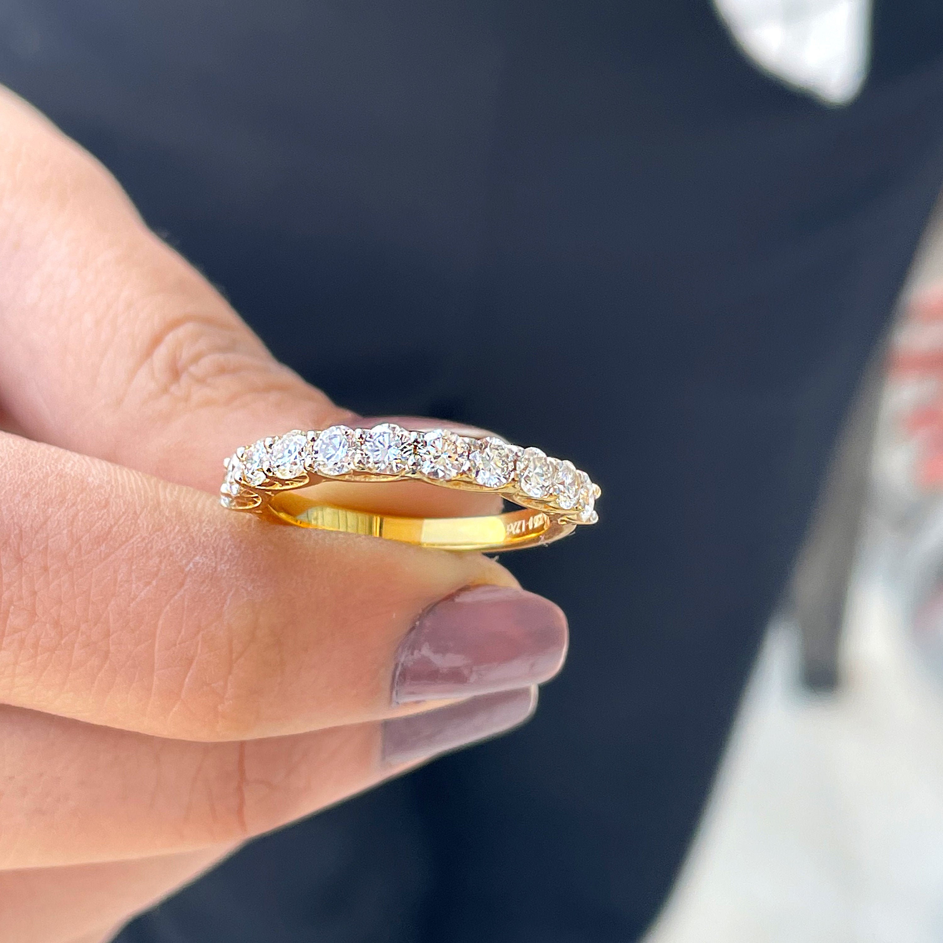 1.25 Ct Diamond Eternity Ring, Hi-Si Half Ring