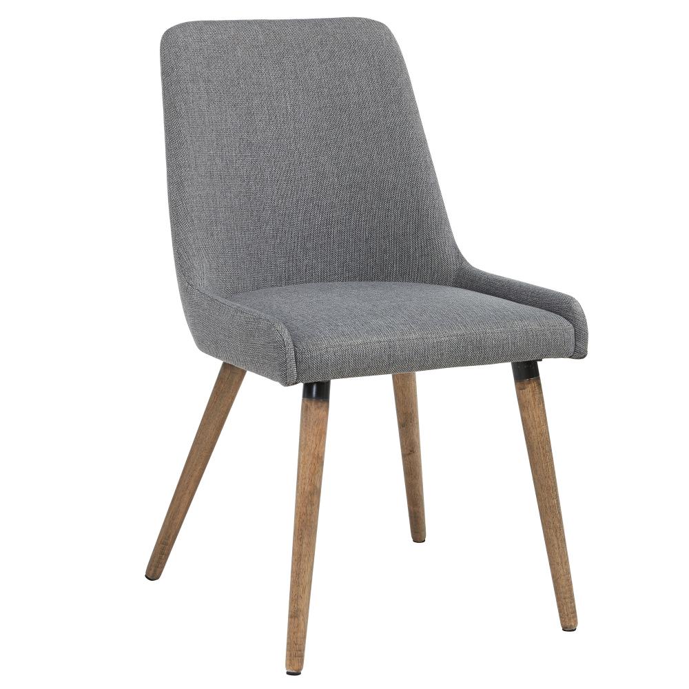 Worldwide Homefurnishings Set of 2 Contemporary/Modern Polyester/Polyester Blend Upholstered Dining Side Chair (Metal Frame) in Brown | 202-247GY/DG