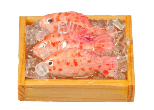 112 Dollhouse Miniature Fresh Fish On Ice Az G7536