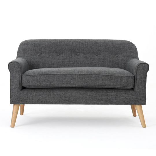 Best Selling Home Decor Maria Modern Grey Polyester/Blend Loveseat in Gray | 301300