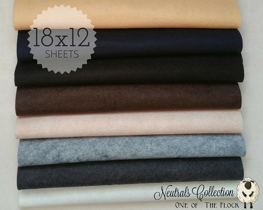 Neutrals Felt Collection, Wool Blend Felt, Sheets, Fabric, Fabric Bundles, Collections