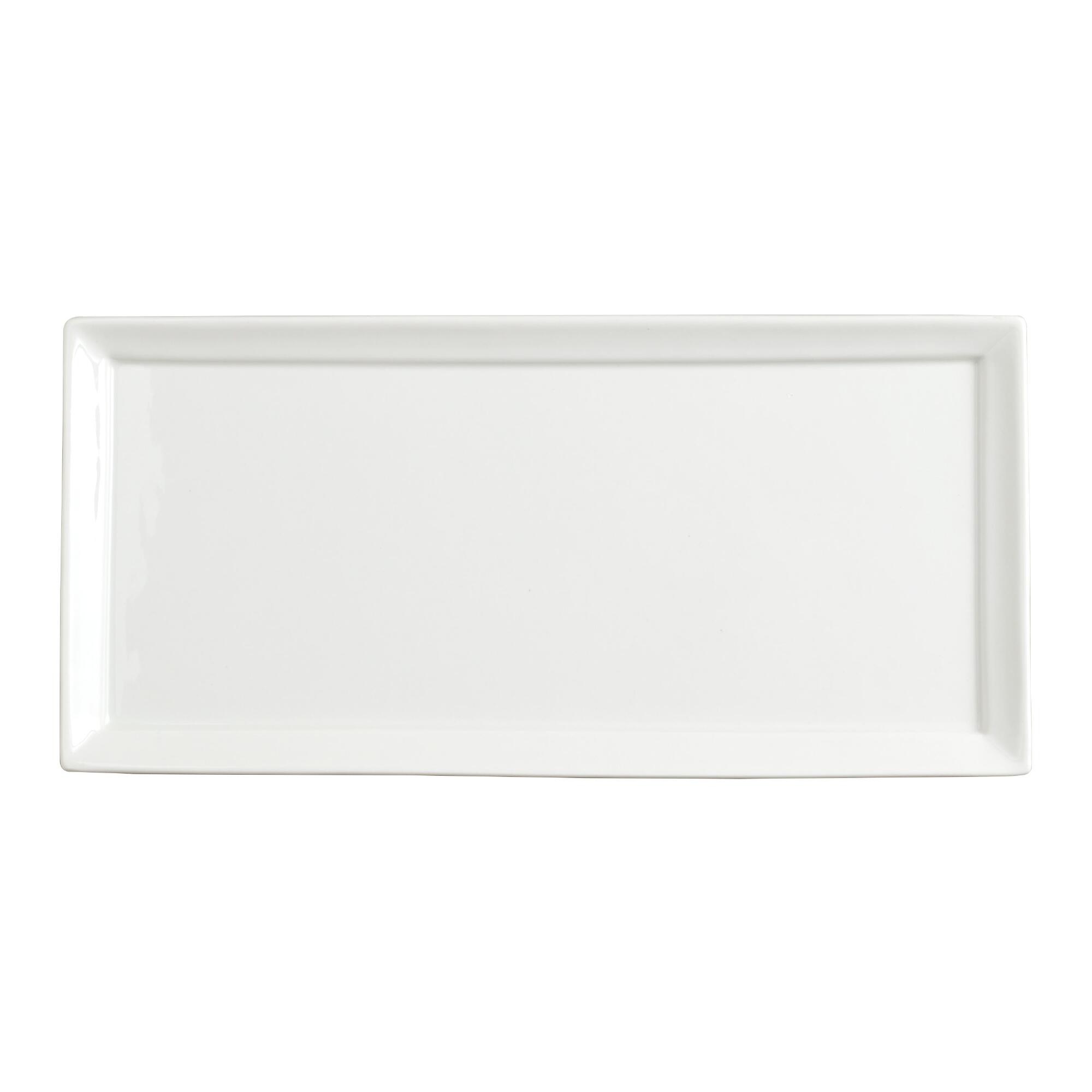 Rectangular White Porcelain Tasting Plates Set Of 4 by World Market