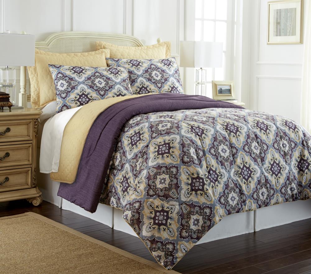 Amrapur Overseas Multi-colored Multi Reversible King Comforter (Blend with Polyester Fill) | 4CFCVSTG-ZOE-KG